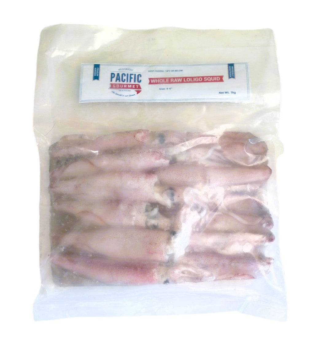 Frozen Squid Whole Loligo Pacific Gourmet 4/6(10x1kg)