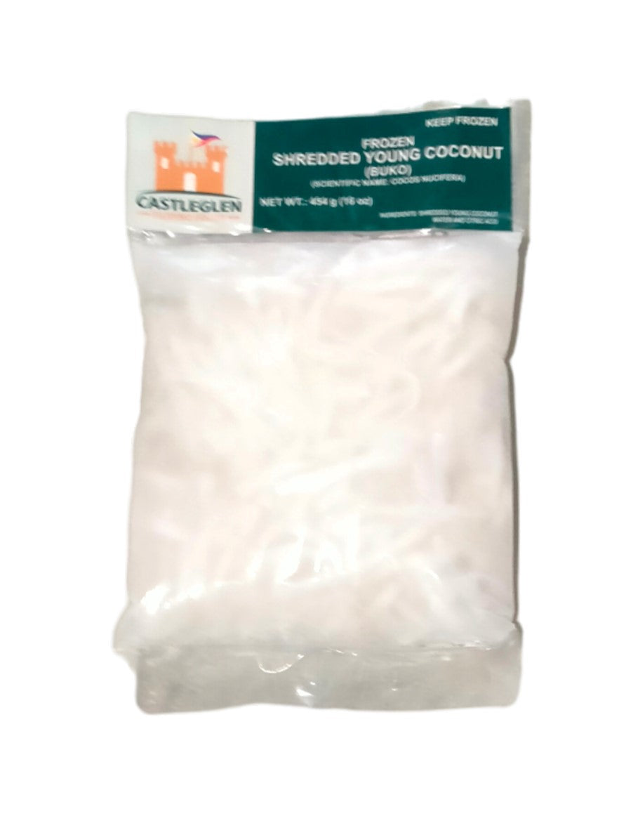 Frozen Shredded Young Coconut 454g Castle Glen