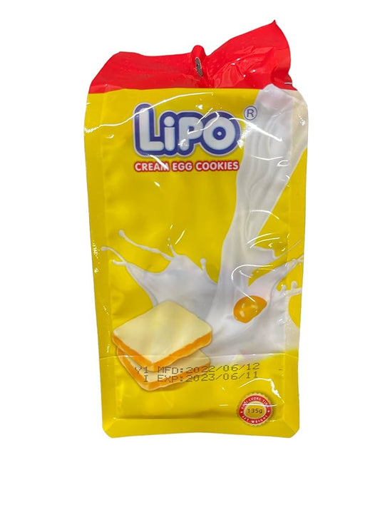 Lipo Cream Egg Cookies Milk Flavour 135g