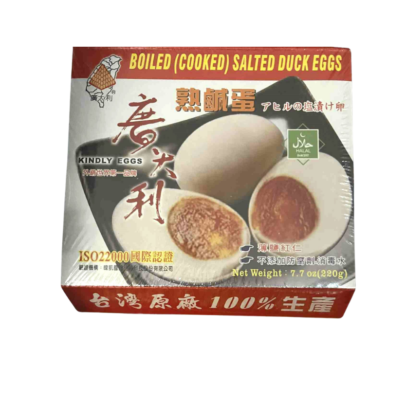 Boiled Cooked Salted Duck Eggs made in Taiwan 220g