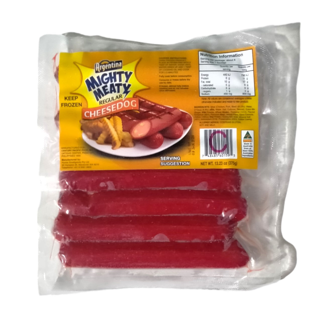 Frozen Argentina Cheese Dog 375g