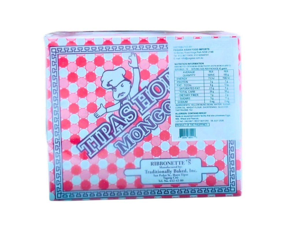 Frozen Ribbonette's Hopia Tipas Monggo 450g PAGASA